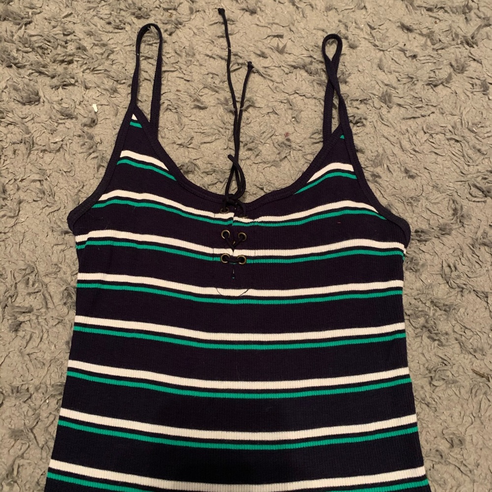 TWO striped tank tops
